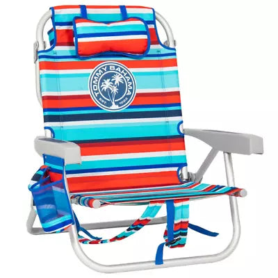 Silla de playa tipo mochila Tommy Bahama para alquilar en Menorca - bPack